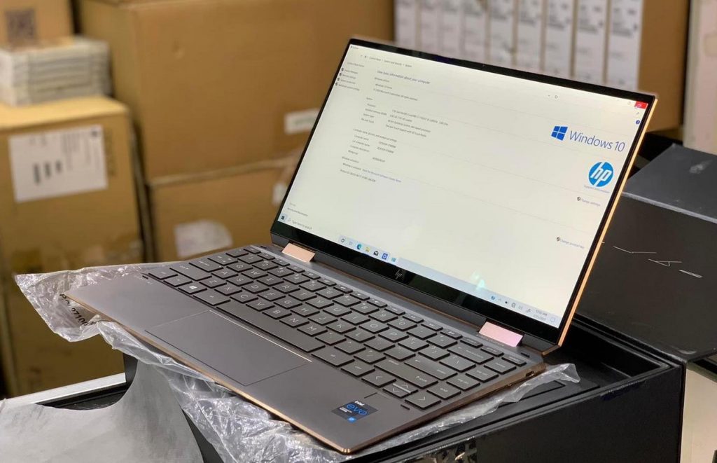 Close-up photo of HP Spectre x360 14. This photo was taken when we did unboxing of this laptop.