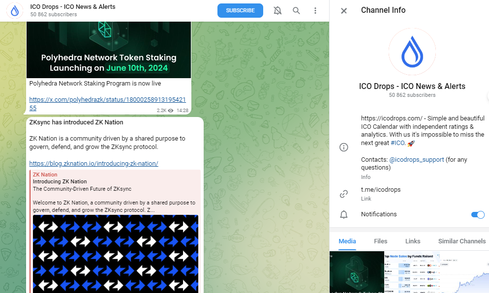 Telegram Channel of ICO Drops